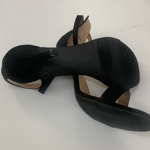 Material Girl Black Suede Heels - Picture 6 of 9